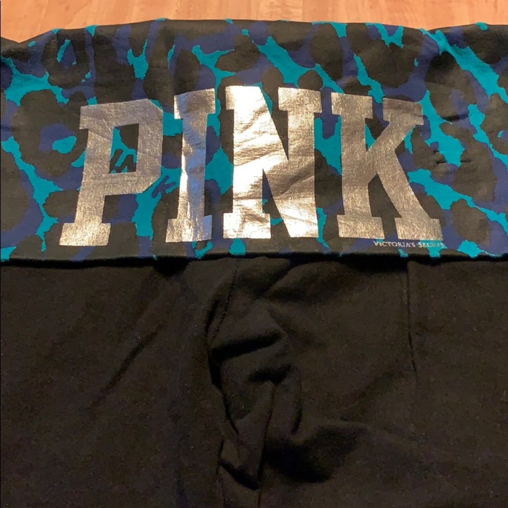VS PINK Yoga Pants with Blue Waistband
